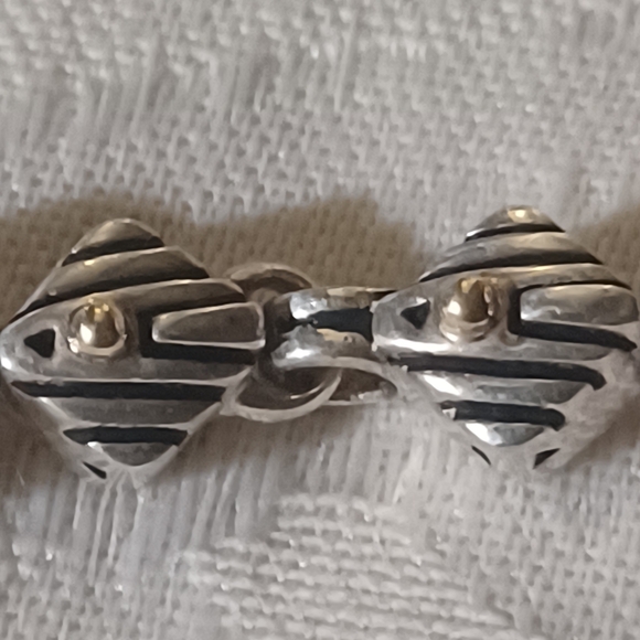 John Atencio Diamond Link Bracelet in SS and 18k with Diamonds - Picture 7 of 15